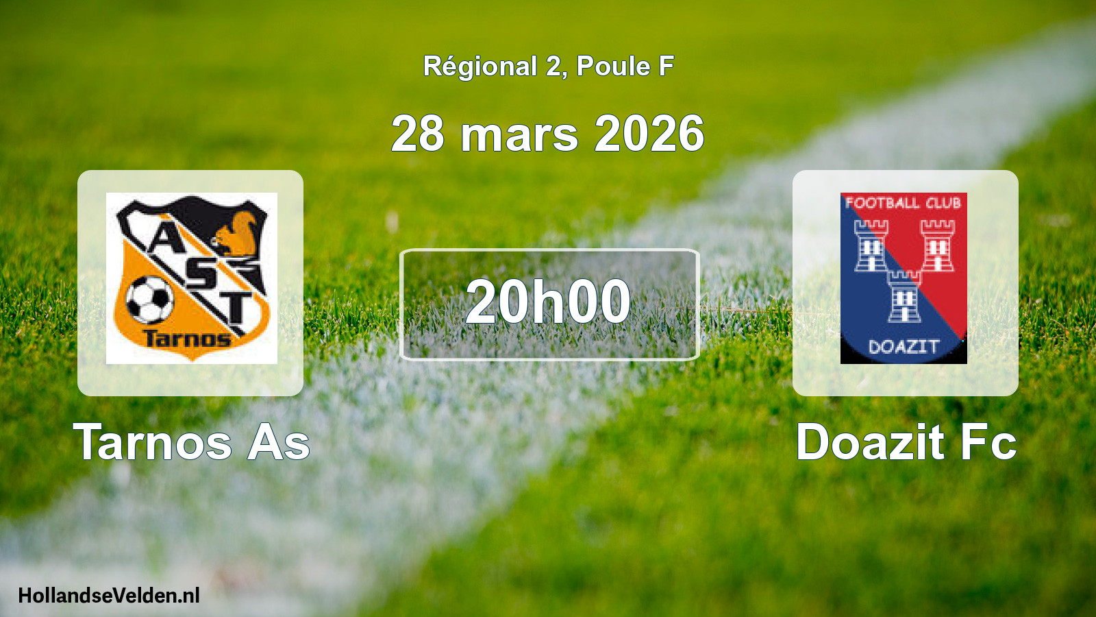 Geplande wedstrijd: Tarnos As - Doazit Fc (28 maart 2026)