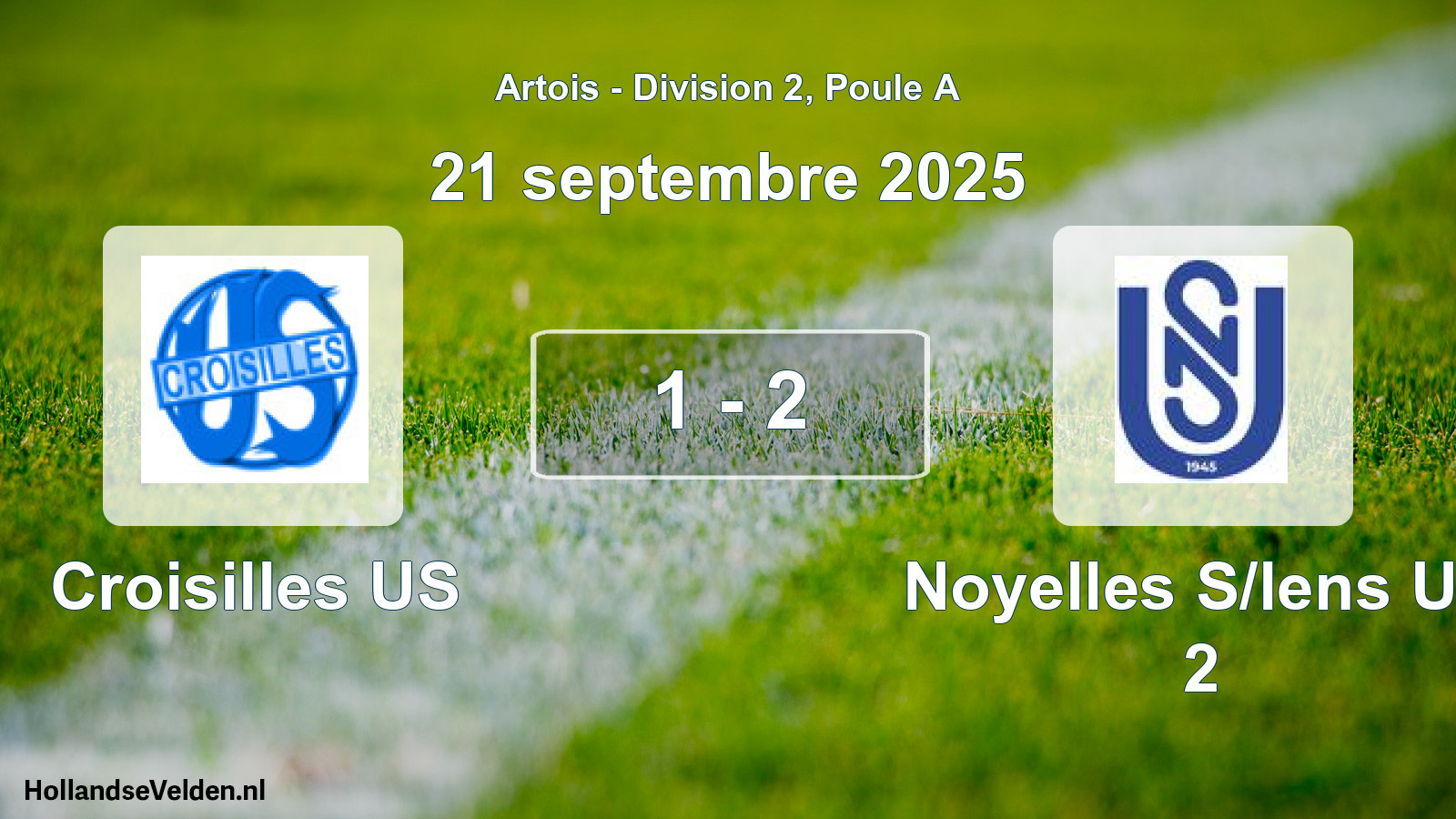 Match joué: Croisilles US - Noyelles S/lens US 2 1 - 2 (21 septembre 2025)