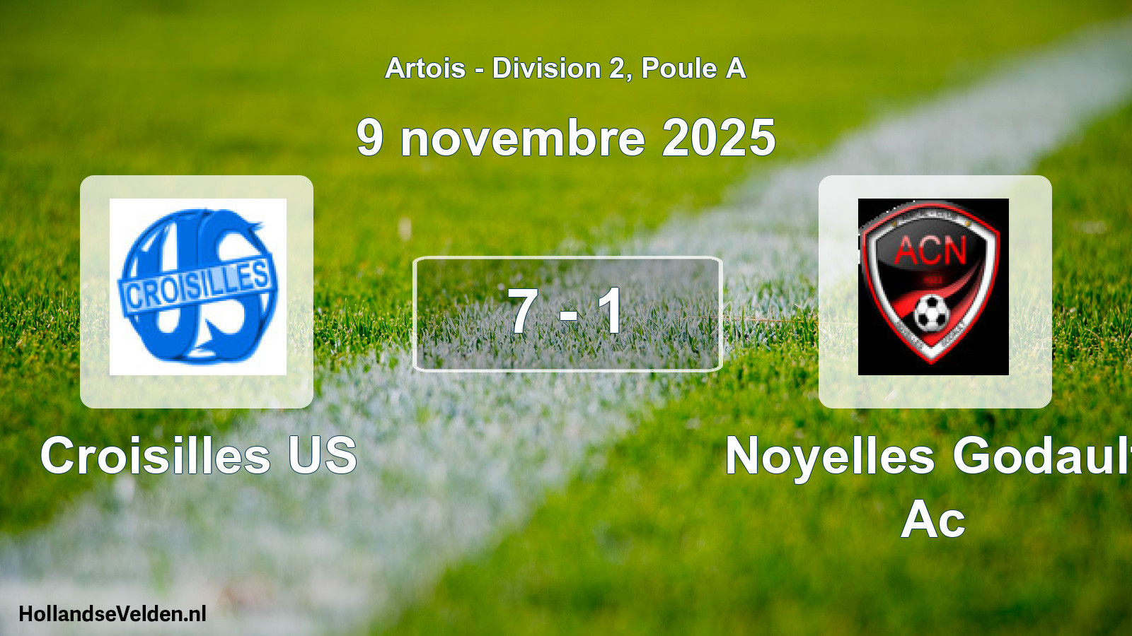 Gespeelde wedstrijd: Croisilles US - Noyelles Godault Ac 7 - 1 (9 november 2025)