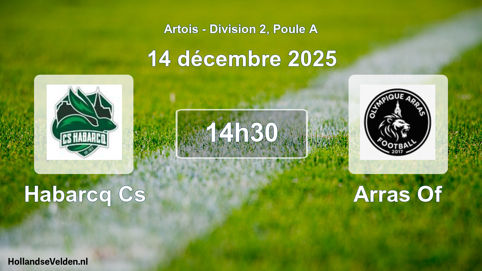 Geplande wedstrijd: Habarcq Cs - Arras Of (14 december 2025)