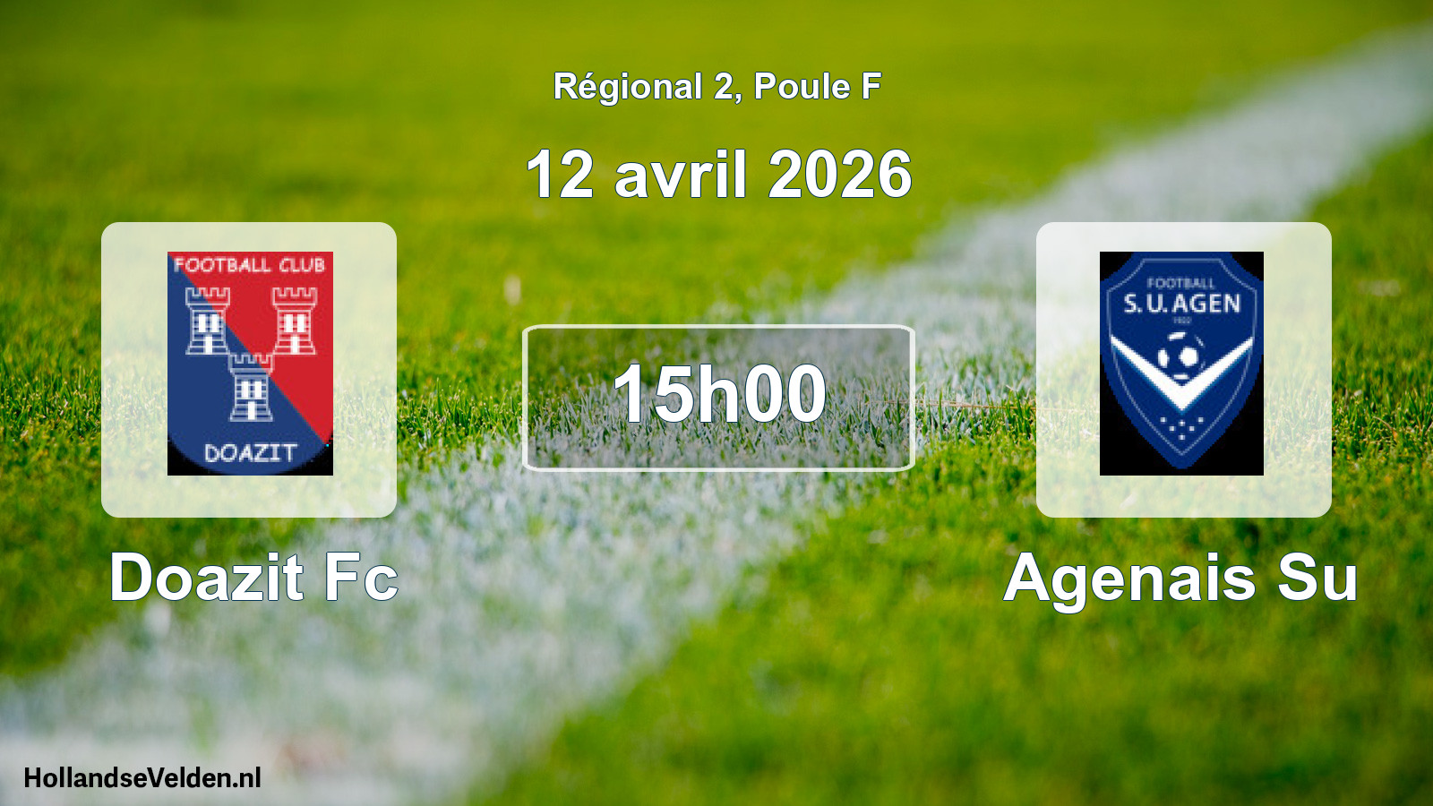 Geplande wedstrijd: Doazit Fc - Agenais Su (12 avril 2026)