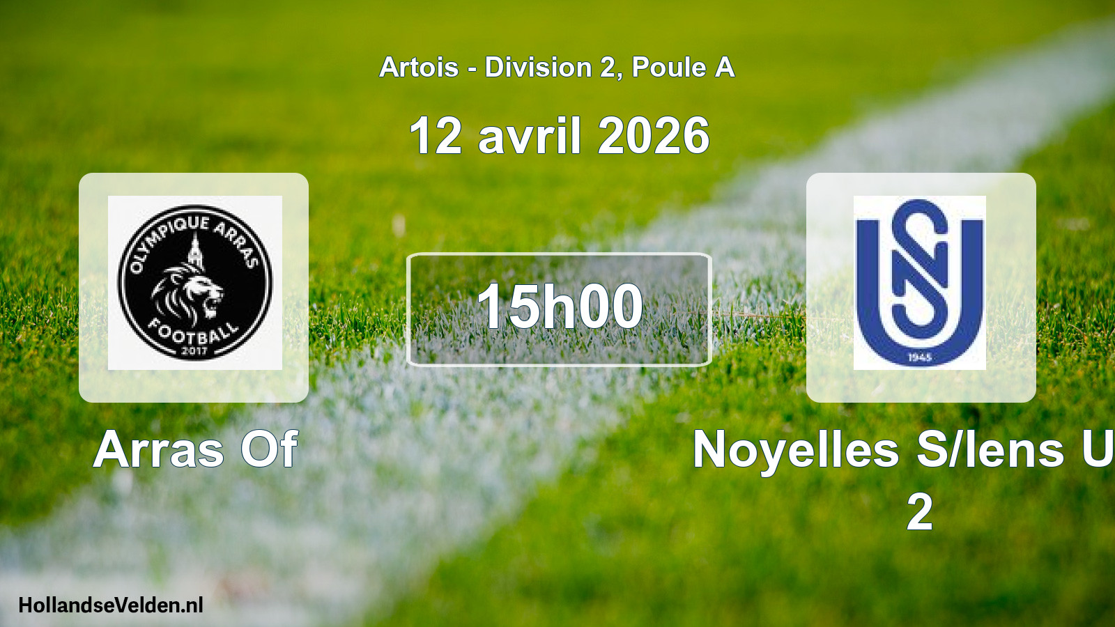 Geplande wedstrijd: Arras Of - Noyelles S/lens US 2 (12 april 2026)