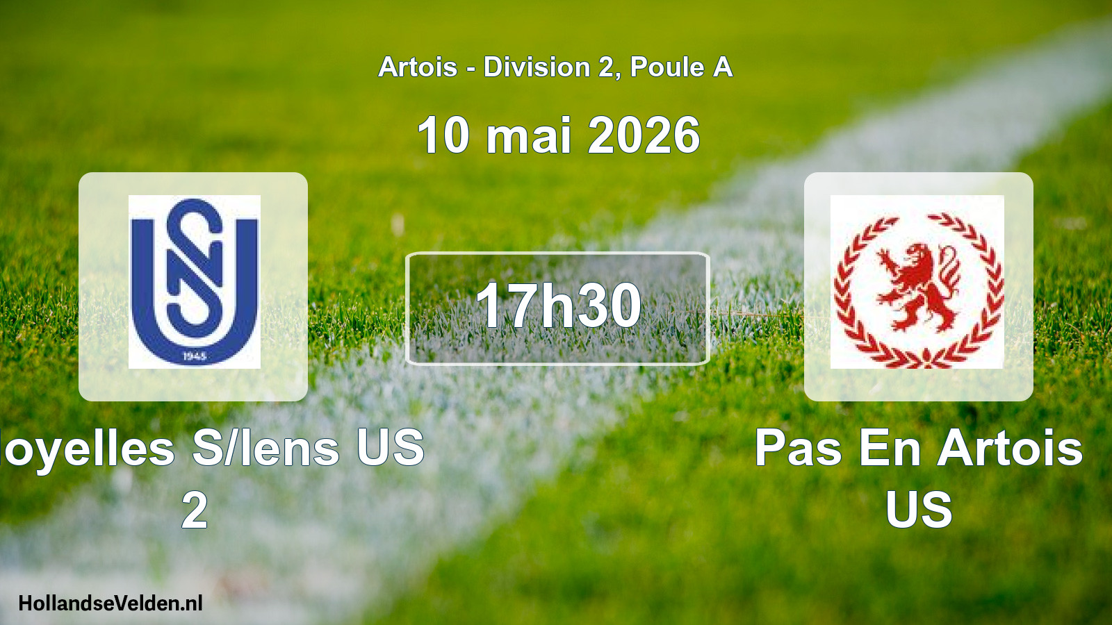 Match programmé: Noyelles S/lens US 2 - Pas En Artois US (10 mai 2026)