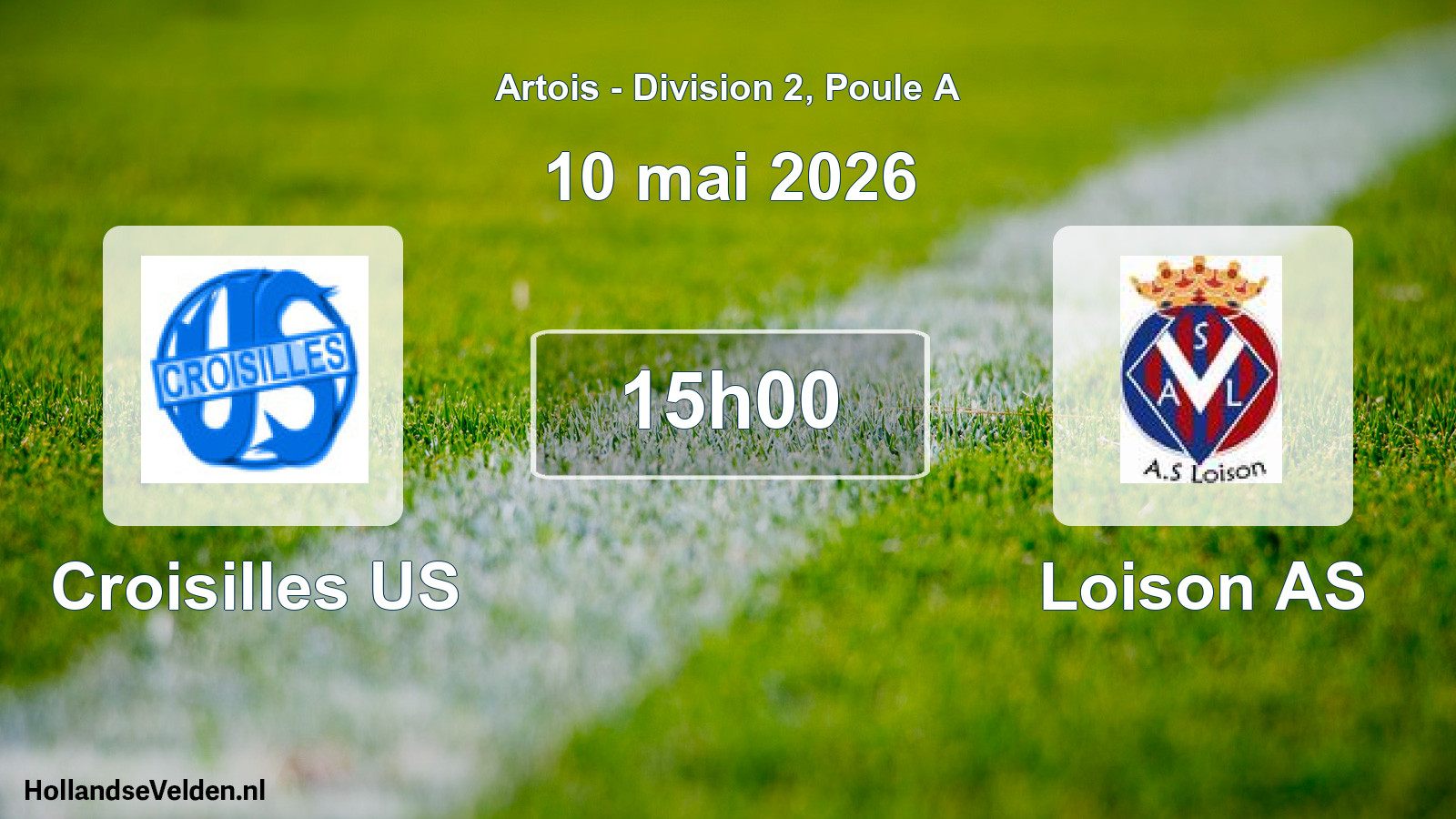 Match programmé: Croisilles US - Loison AS (10 mai 2026)