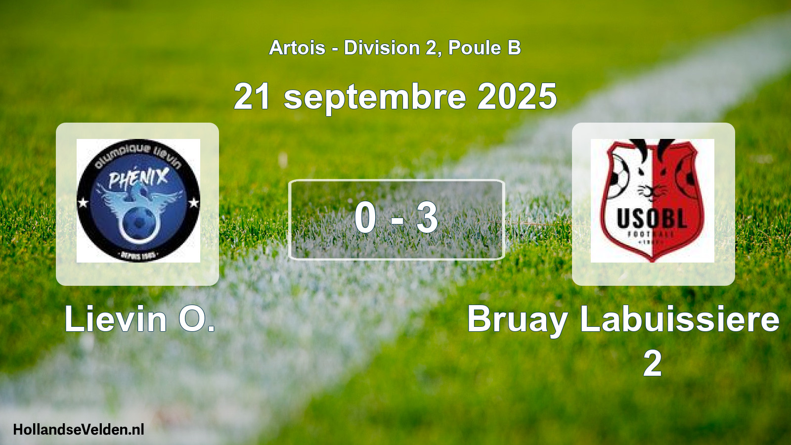 Total number of matches played: Lievin O. - Bruay Labuissiere US 2 0 - 3 (21 September 2025)