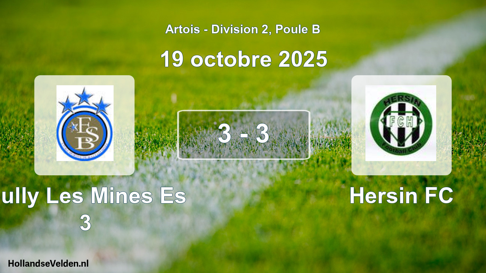Match joué: Bully Les Mines Es 3 - Hersin FC 3 - 3 (19 octobre 2025)