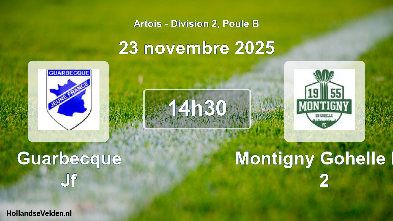 Geplande wedstrijd: Guarbecque Jf - Montigny Gohelle FC 2 (23 november 2025)