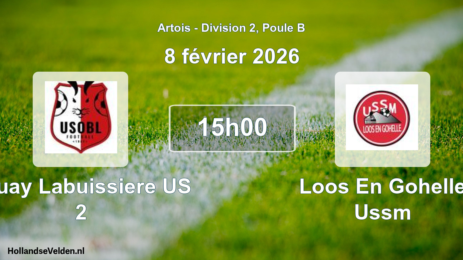 Match programmé: Bruay Labuissiere US 2 - Loos En Gohelle Ussm (8 février 2026)