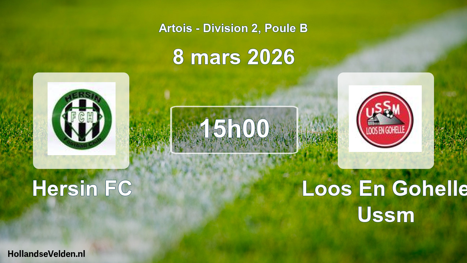 Match programmé: Hersin FC - Loos En Gohelle Ussm (8 mars 2026)