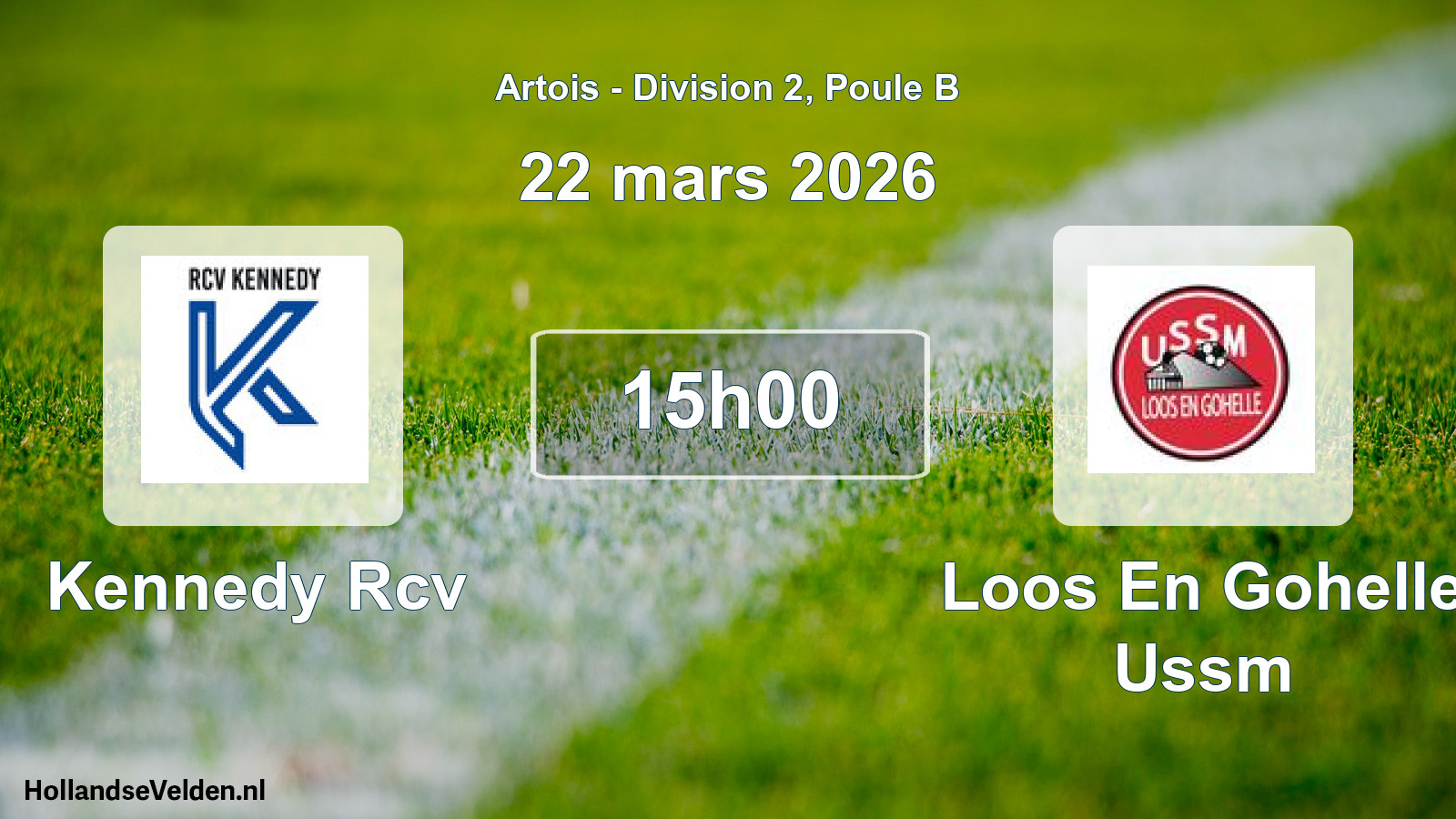 Match programmé: Kennedy Rcv - Loos En Gohelle Ussm (22 mars 2026)
