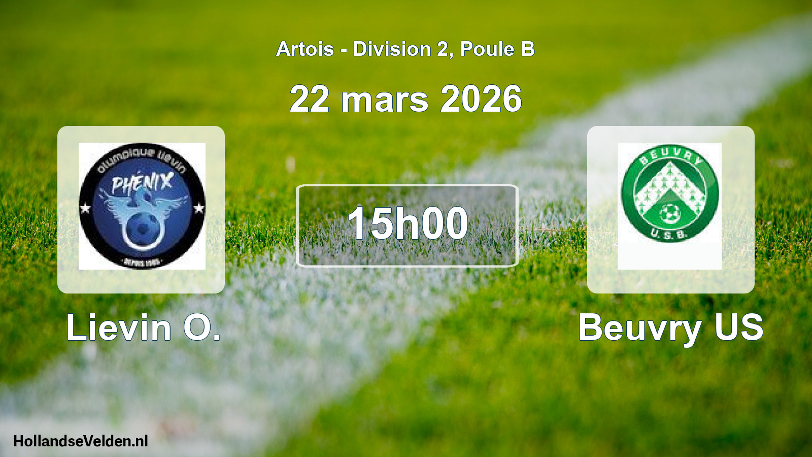 Scheduled Match: Lievin O. - Beuvry US (22 March 2026)