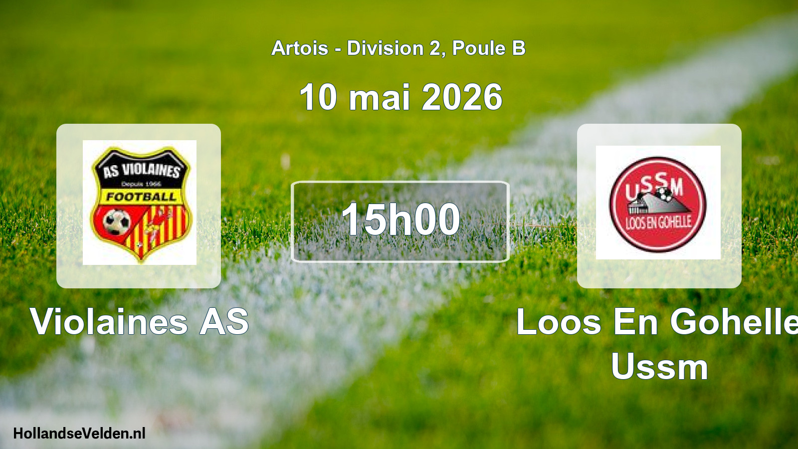 Match programmé: Violaines AS - Loos En Gohelle Ussm (10 mai 2026)