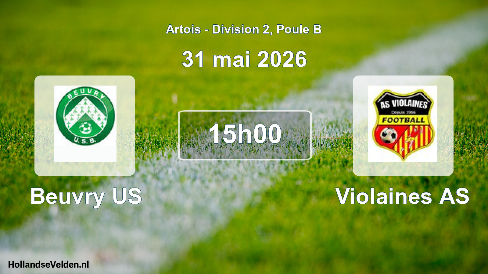 Scheduled Match: Beuvry US - Violaines AS (31 May 2026)