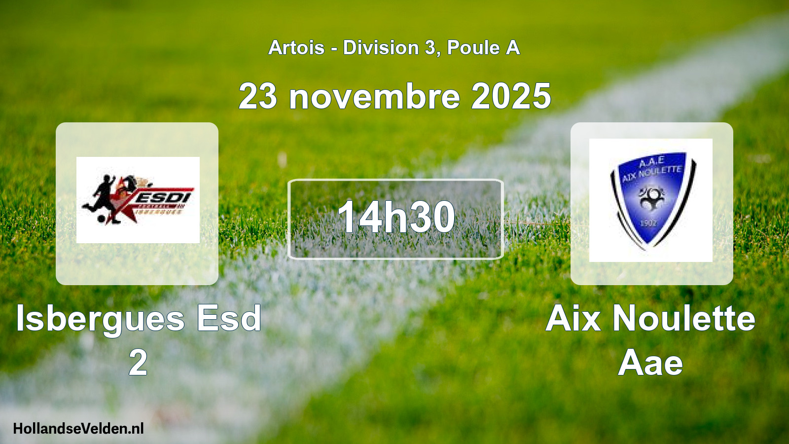 Match programmé: Isbergues Esd 2 - Aix Noulette Aae (23 novembre 2025)