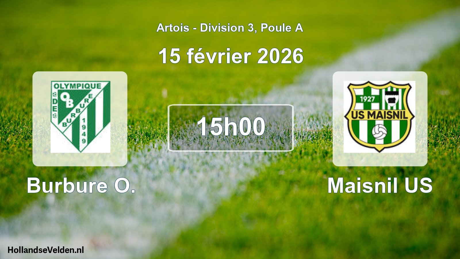Scheduled Match: Burbure O. - Maisnil US (15 February 2026)