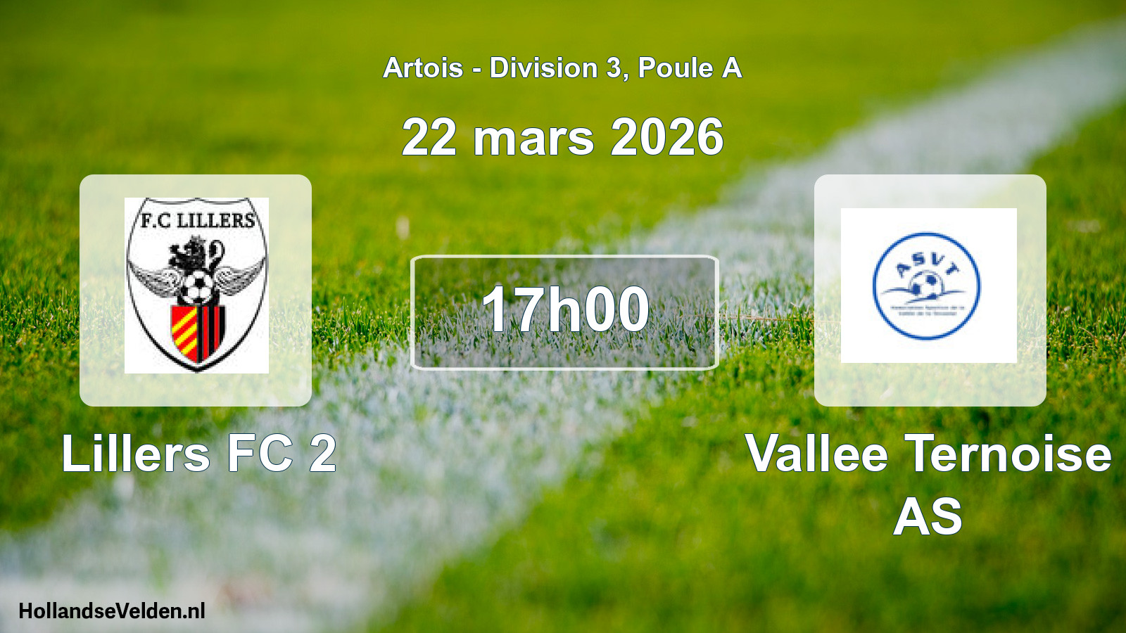 Scheduled Match: Lillers FC 2 - Vallee Ternoise AS (22 March 2026)