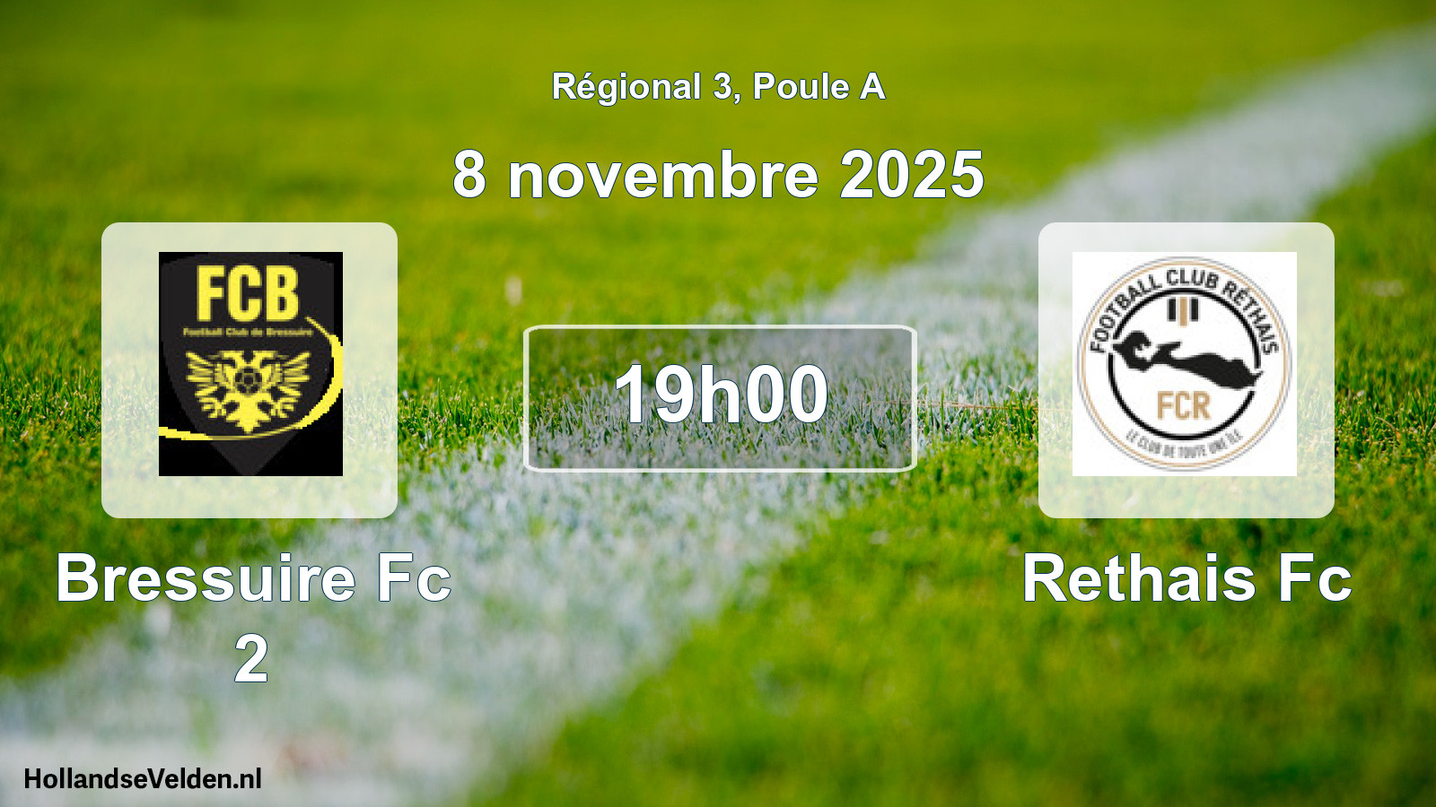 Geplande wedstrijd: Bressuire Fc 2 - Rethais Fc (8 november 2025)
