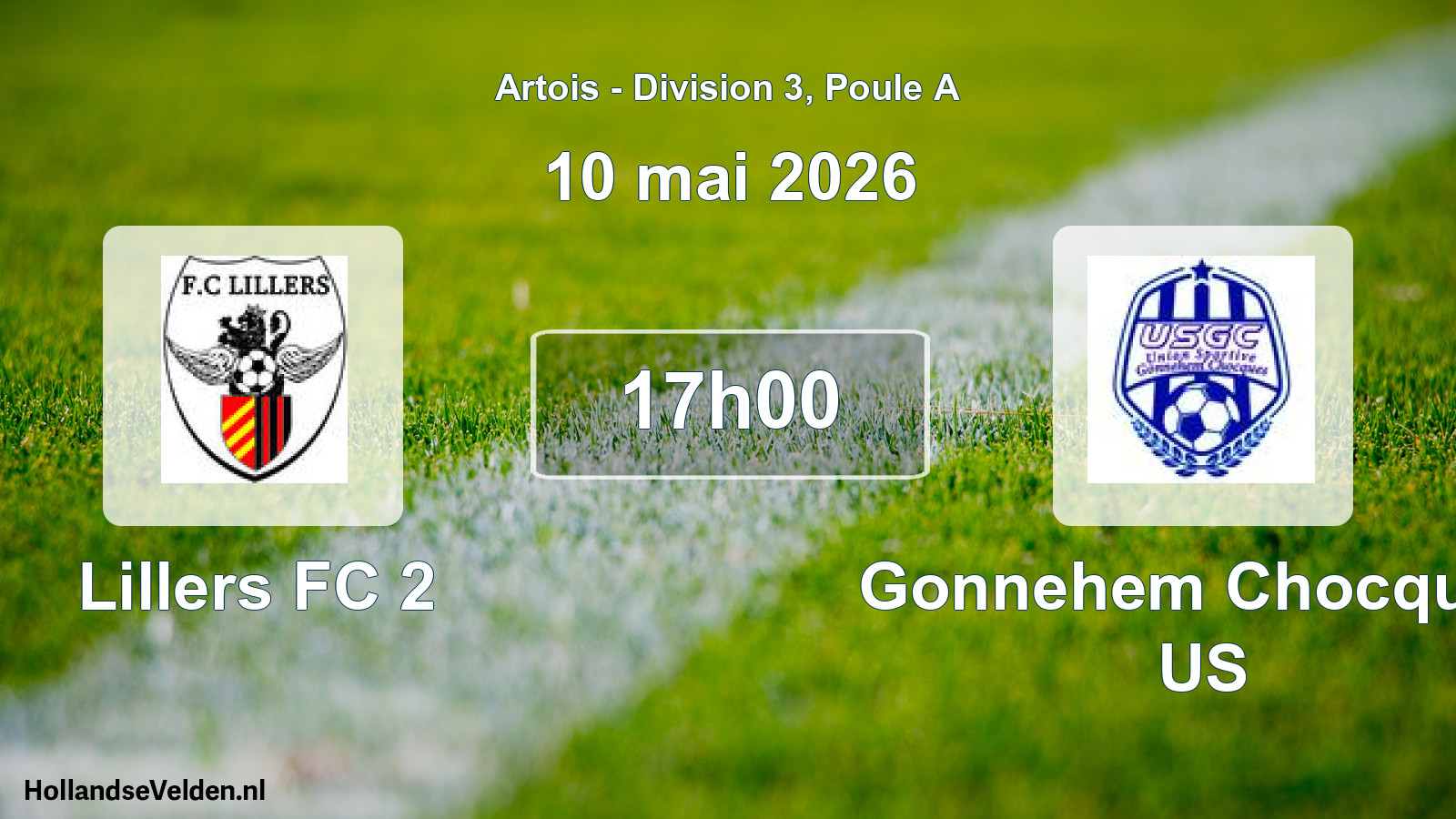 Geplande wedstrijd: Lillers FC 2 - Gonnehem Chocques US (10 mei 2026)
