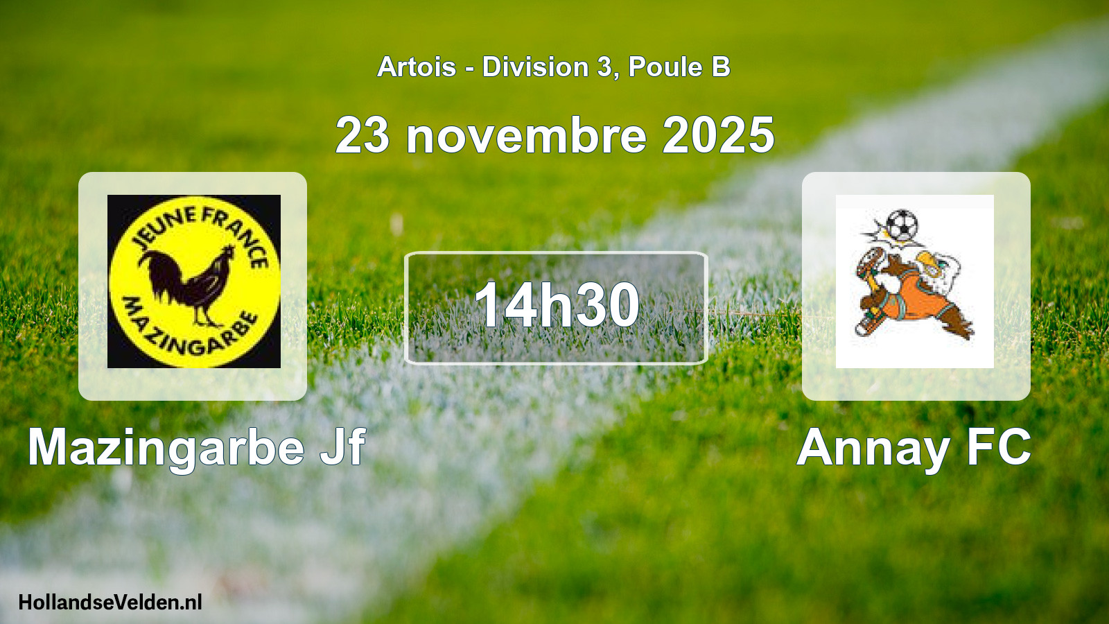 Scheduled Match: Mazingarbe Jf - Annay FC (23 November 2025)