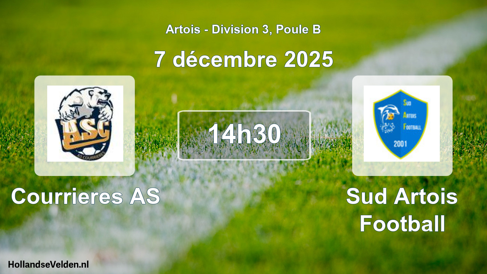 Scheduled Match: Courrieres AS - Sud Artois Football (7 December 2025)