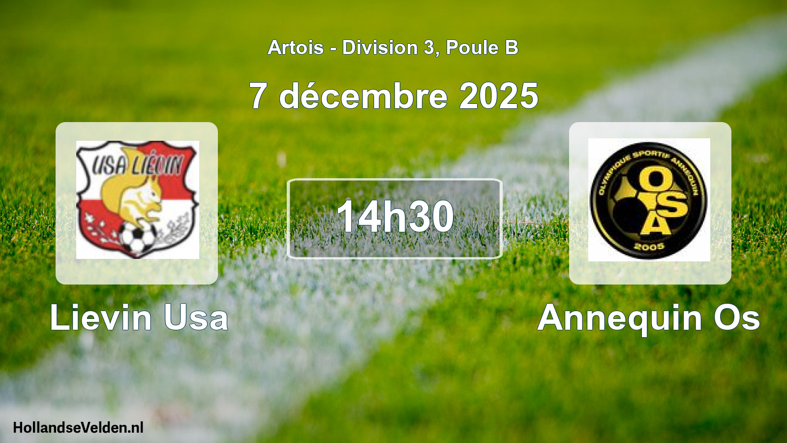 Scheduled Match: Lievin Usa - Annequin Os (7 December 2025)