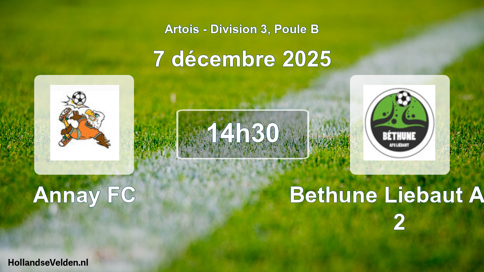 Scheduled Match: Annay FC - Bethune Liebaut Afcl 2 (7 December 2025)