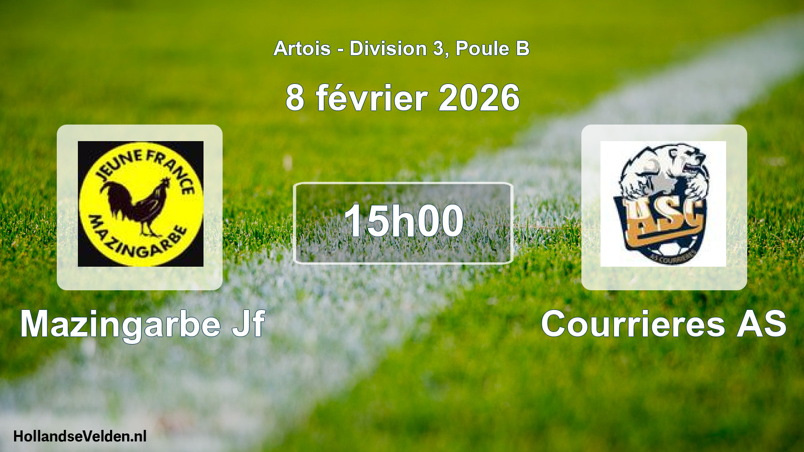 Match programmé: Mazingarbe Jf - Courrieres AS (8 février 2026)