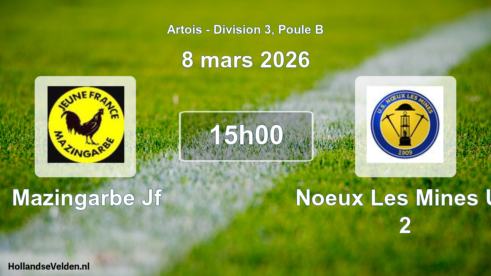 Scheduled Match: Mazingarbe Jf - Noeux Les Mines US 2 (8 March 2026)