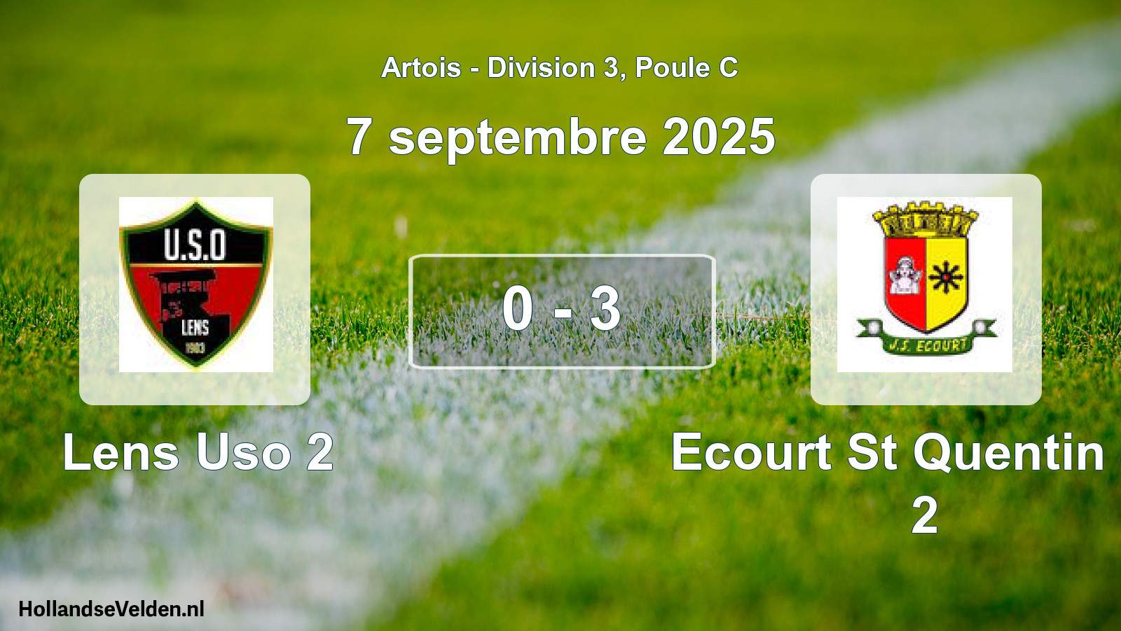 Gespeelde wedstrijd: Lens Uso 2 - Ecourt St Quentin JS 2 0 - 3 (7 september 2025)