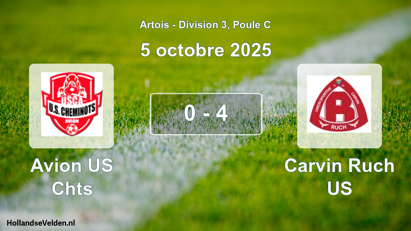 Match joué: Avion US Chts - Carvin Ruch US 0 - 4 (5 octobre 2025)