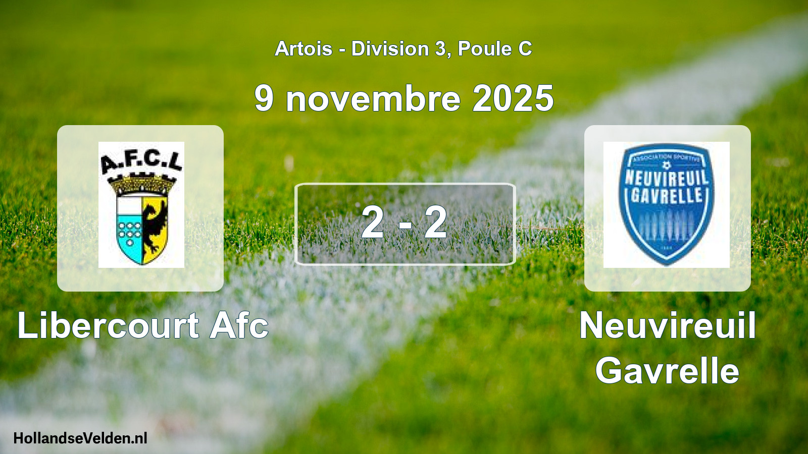 Match joué: Libercourt Afc - Neuvireuil Gavrelle 2 - 2 (9 novembre 2025)