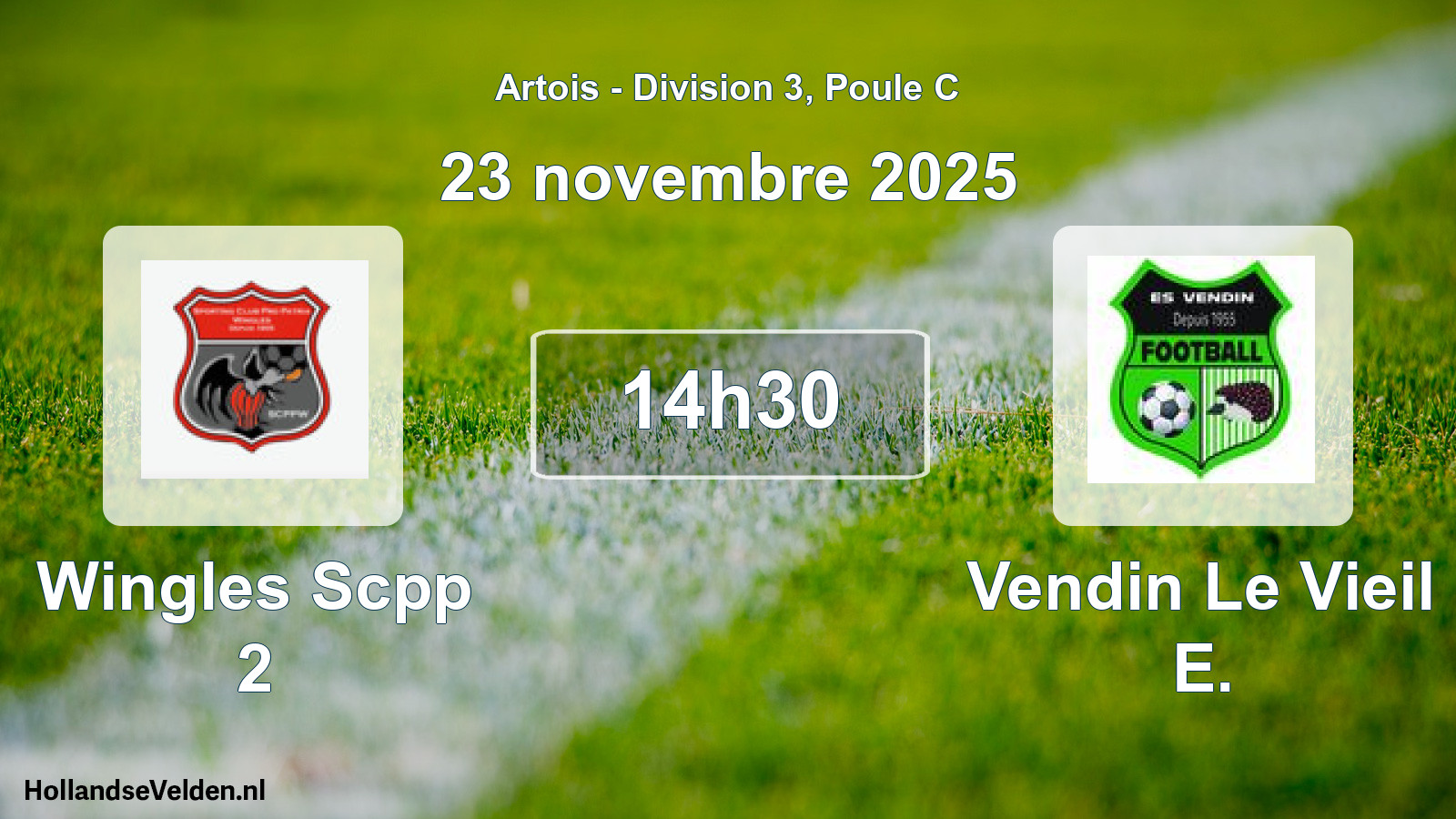 Match programmé: Wingles Scpp 2 - Vendin Le Vieil E. (23 novembre 2025)