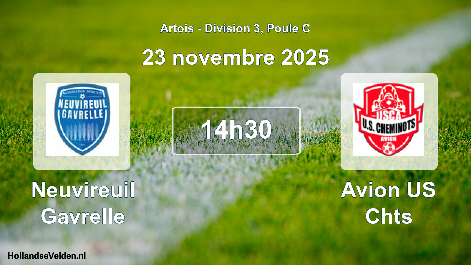 Match programmé: Neuvireuil Gavrelle - Avion US Chts (23 novembre 2025)