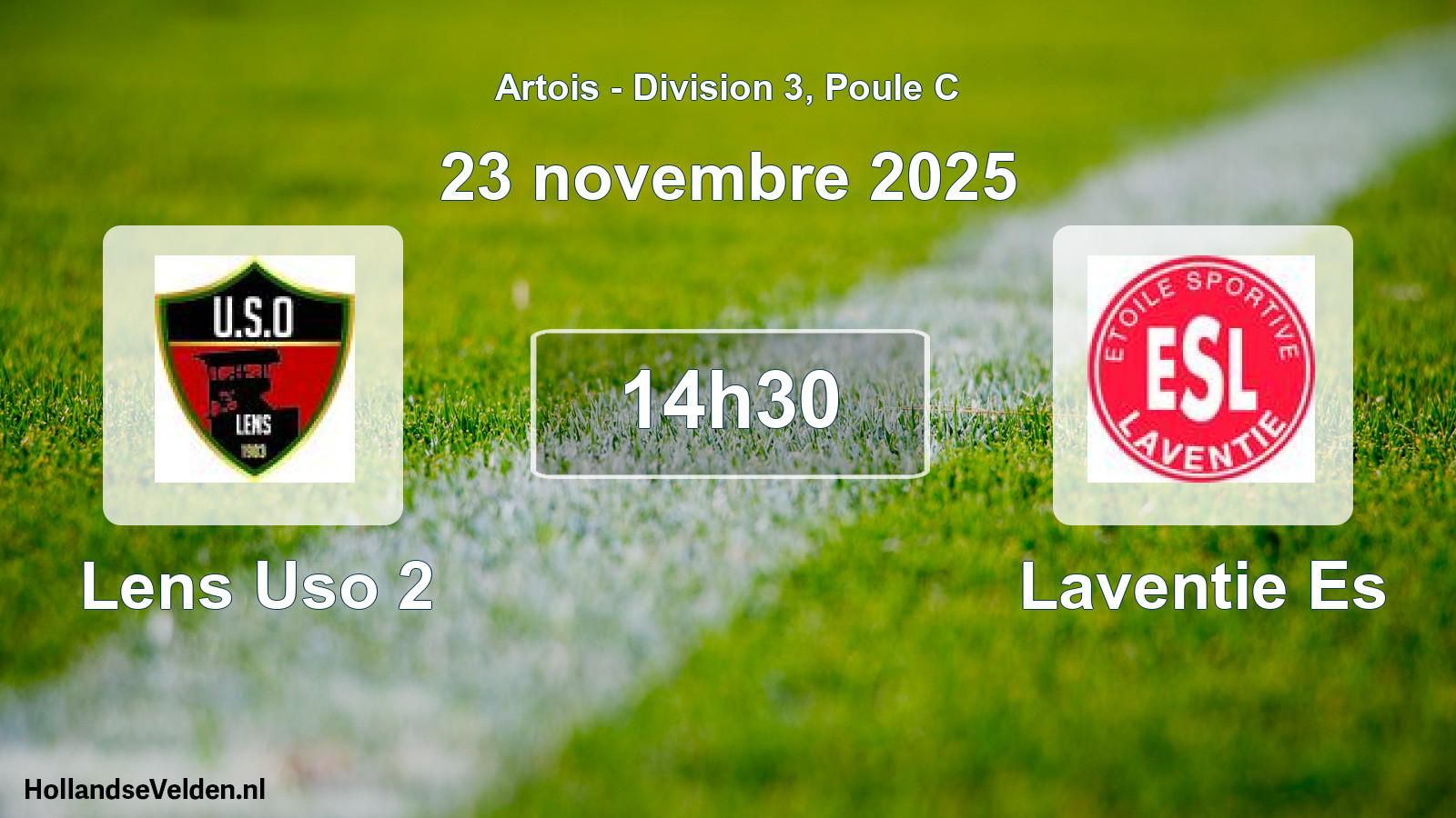 Match programmé: Lens Uso 2 - Laventie Es (23 novembre 2025)