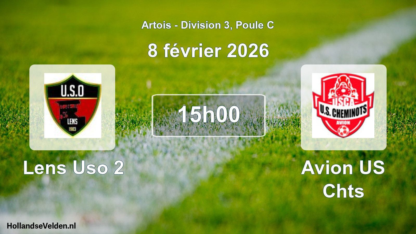Scheduled Match: Lens Uso 2 - Avion US Chts (8 February 2026)