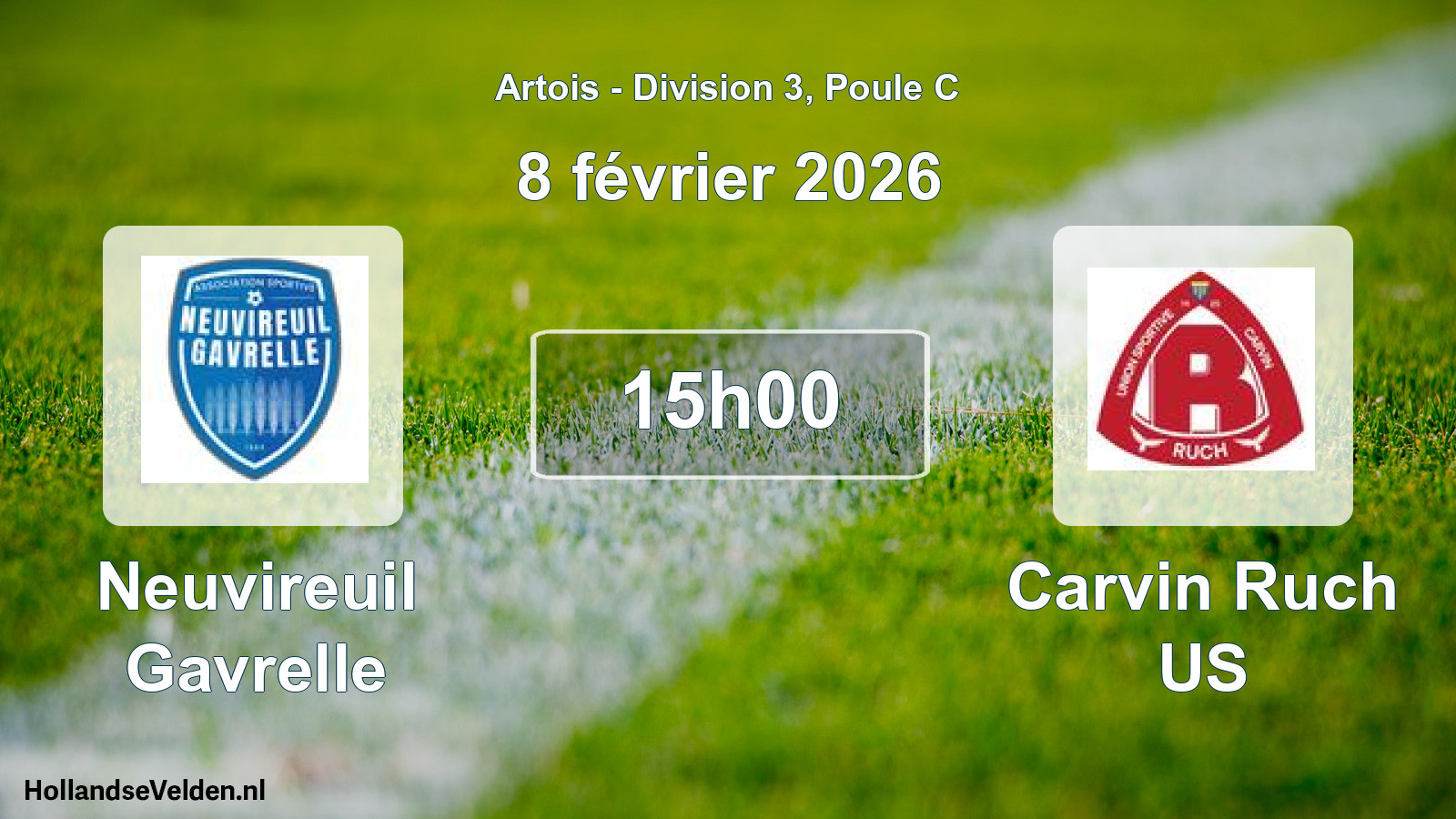 Scheduled Match: Neuvireuil Gavrelle - Carvin Ruch US (8 February 2026)