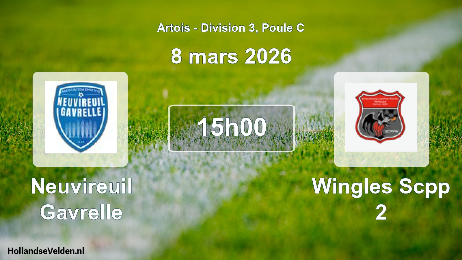 Match programmé: Neuvireuil Gavrelle - Wingles Scpp 2 (8 mars 2026)