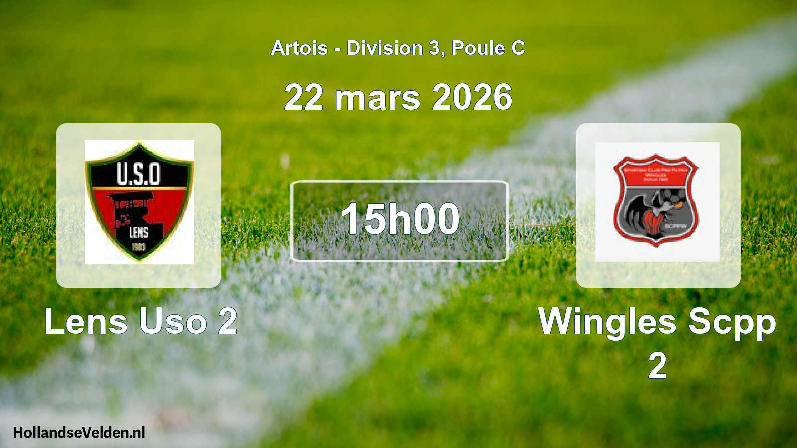 Match programmé: Lens Uso 2 - Wingles Scpp 2 (22 mars 2026)