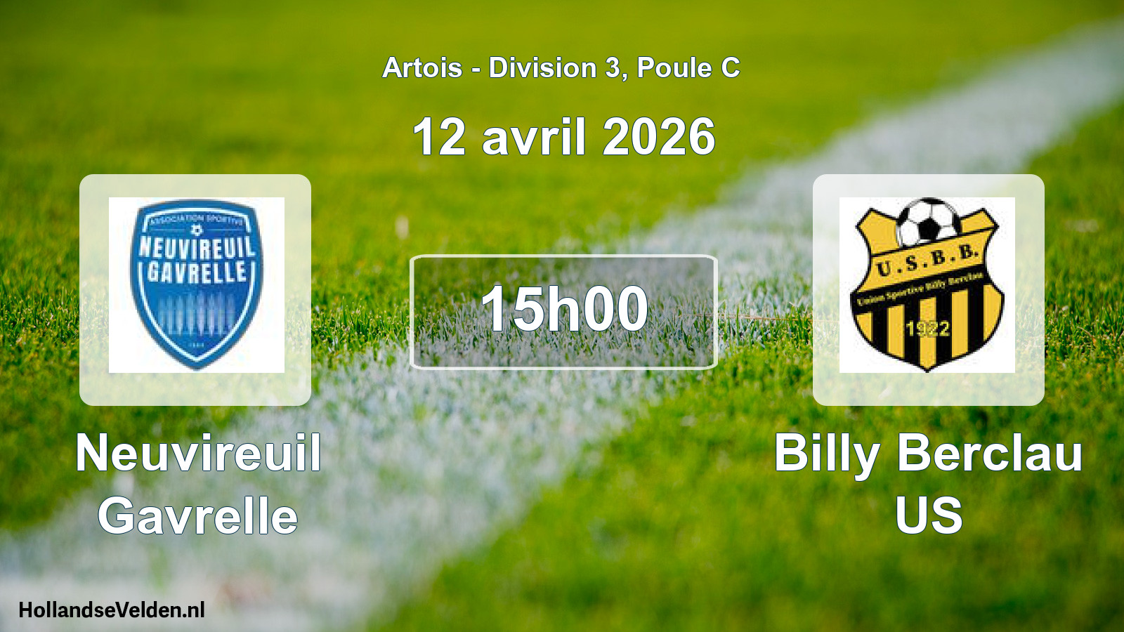 Scheduled Match: Neuvireuil Gavrelle - Billy Berclau US (12 April 2026)