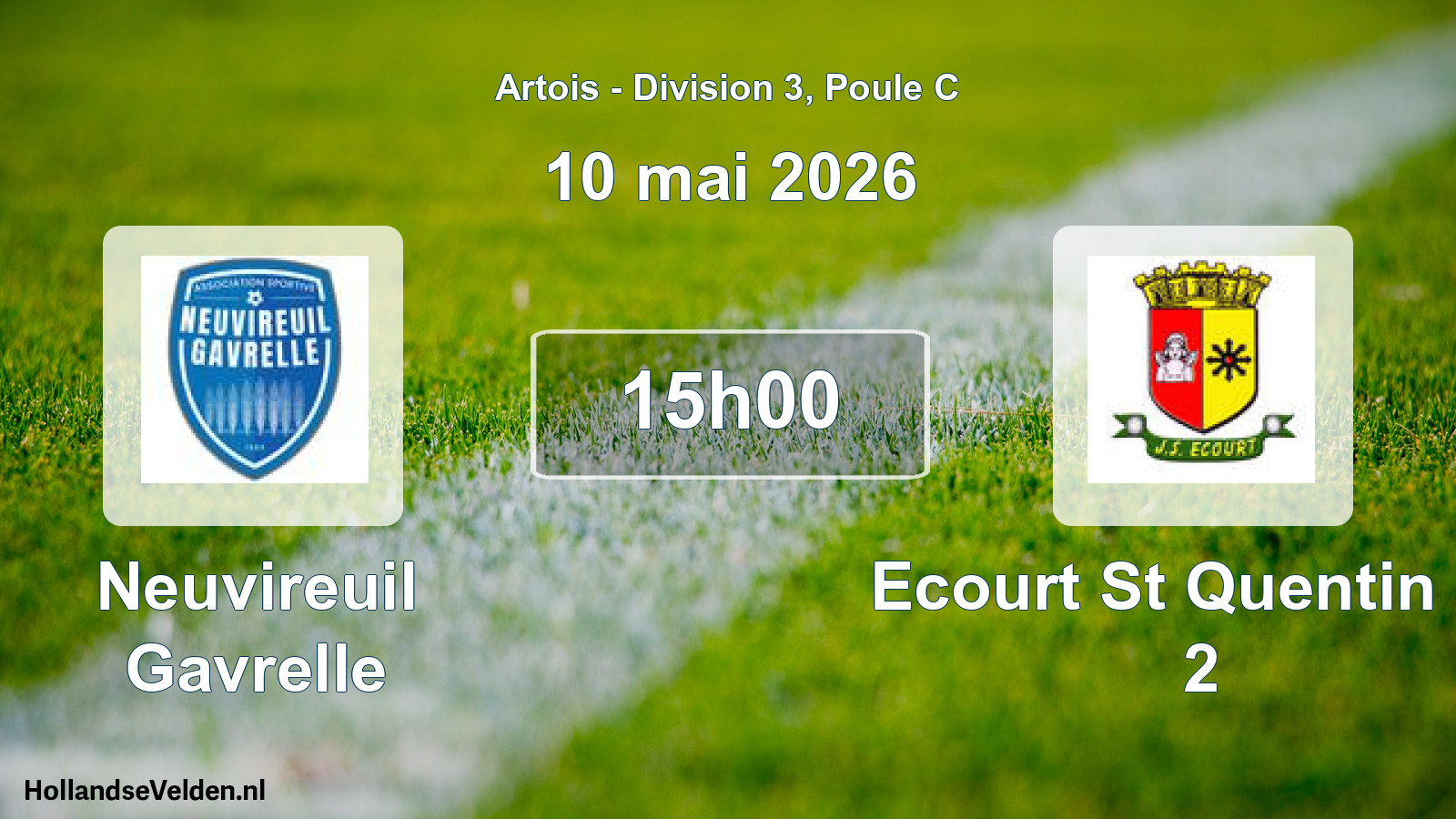 Match programmé: Neuvireuil Gavrelle - Ecourt St Quentin JS 2 (10 mai 2026)
