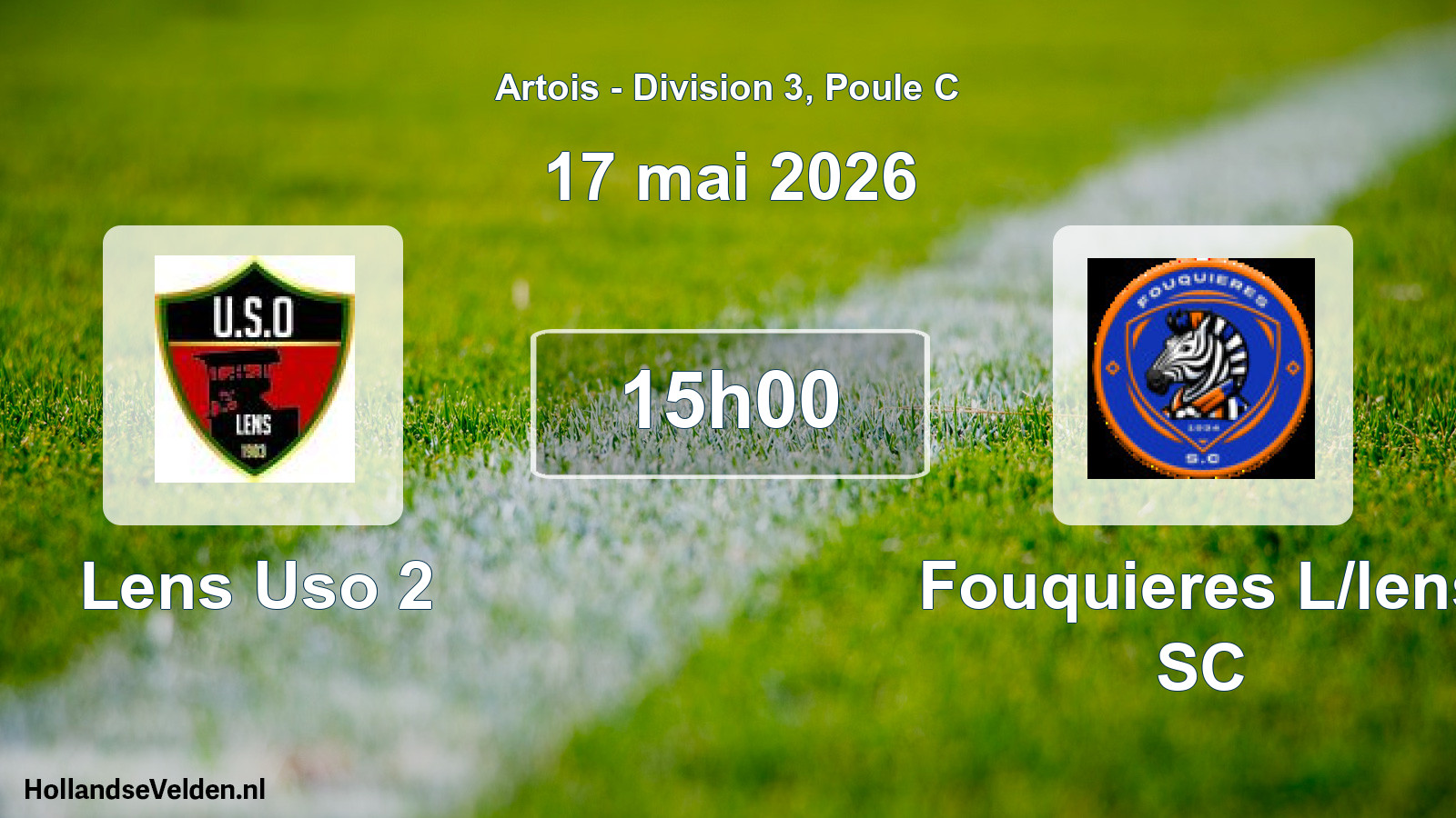 Match programmé: Lens Uso 2 - Fouquieres L/lens SC (17 mai 2026)