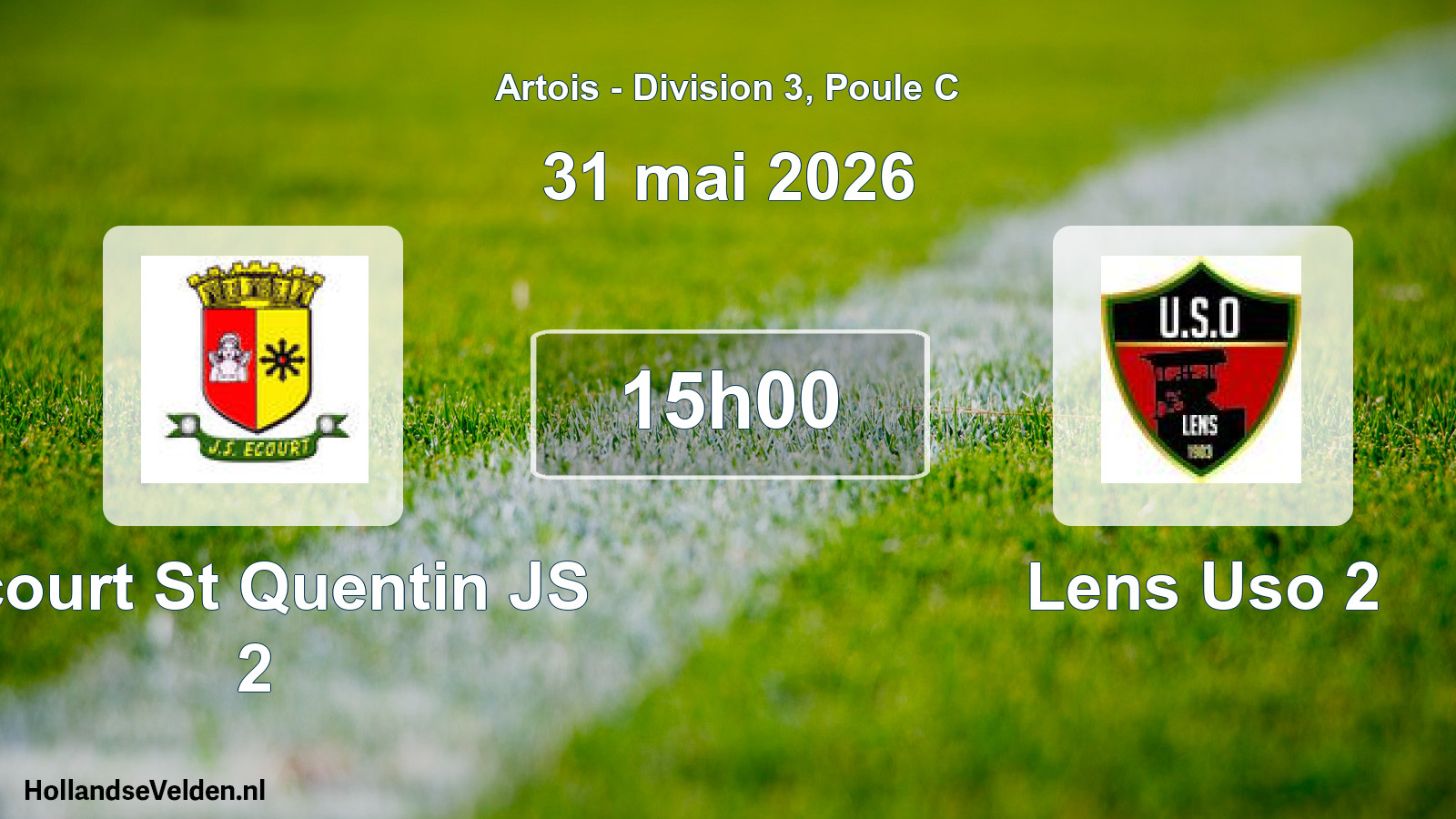 Geplande wedstrijd: Ecourt St Quentin JS 2 - Lens Uso 2 (31 mei 2026)