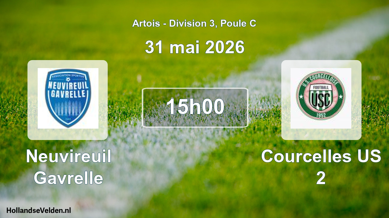 Match programmé: Neuvireuil Gavrelle - Courcelles US 2 (31 mai 2026)