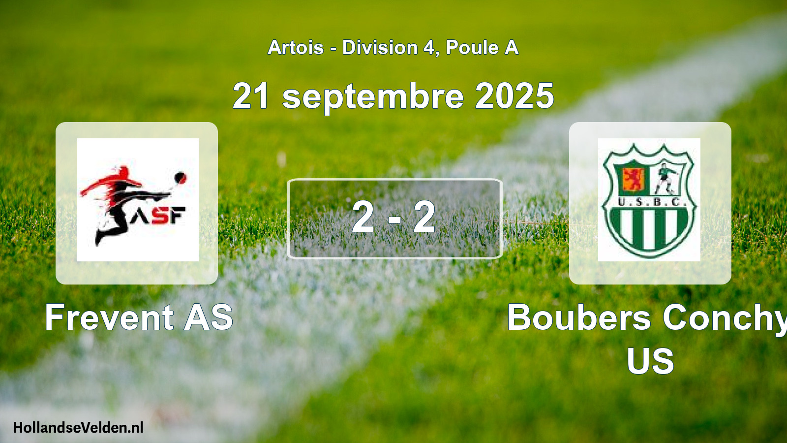Match joué: Frevent AS - Boubers Conchy US 2 - 2 (21 septembre 2025)