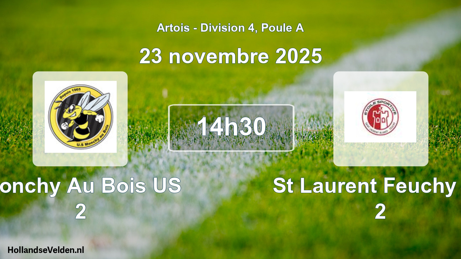Match programmé: Monchy Au Bois US 2 - St Laurent Feuchy Es 2 (23 novembre 2025)