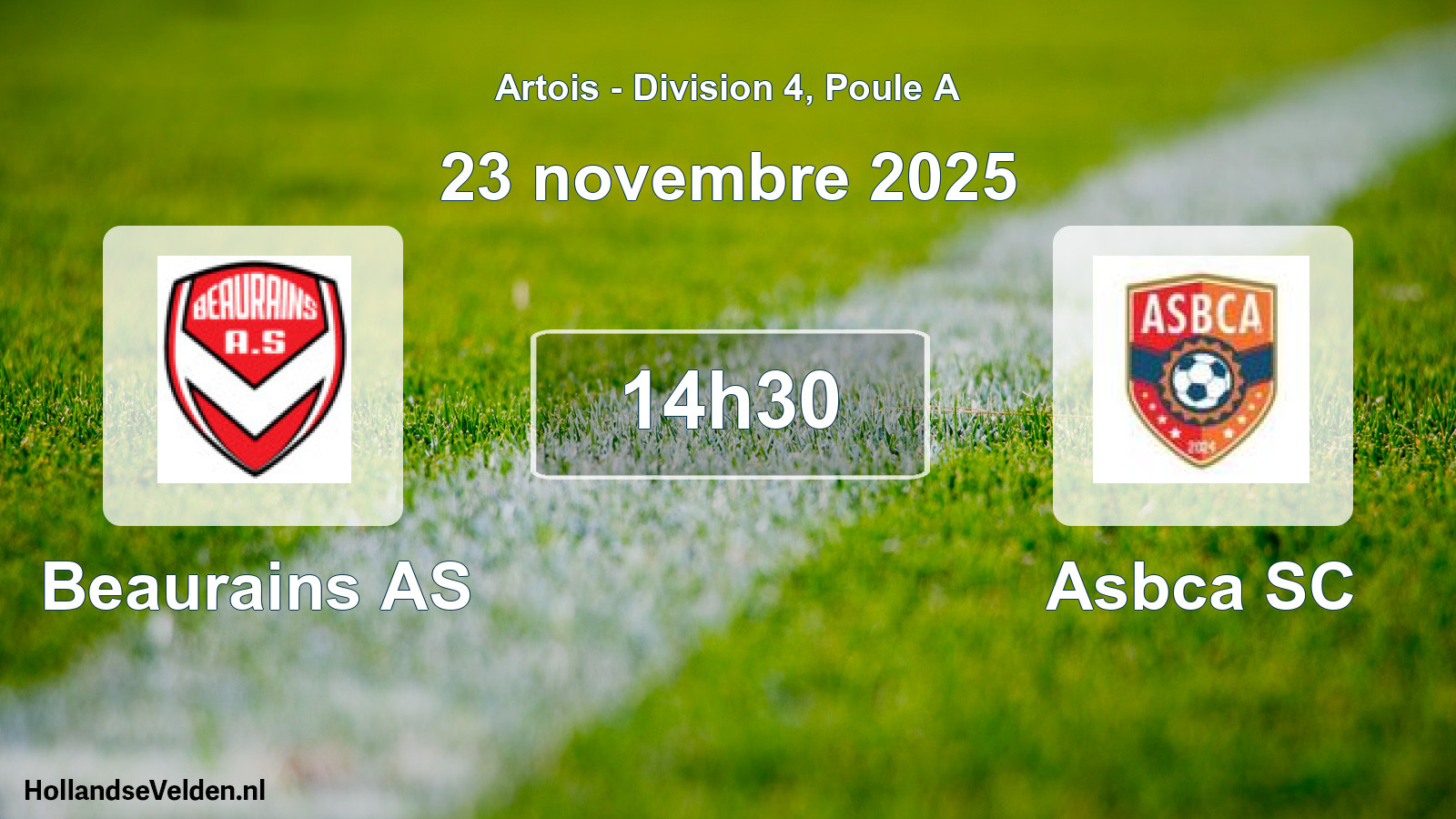 Scheduled Match: Beaurains AS - Asbca SC (23 November 2025)