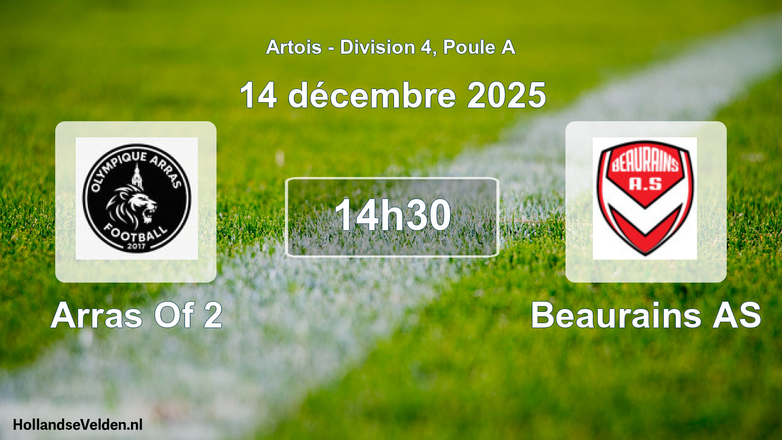 Scheduled Match: Arras Of 2 - Beaurains AS (14 December 2025)