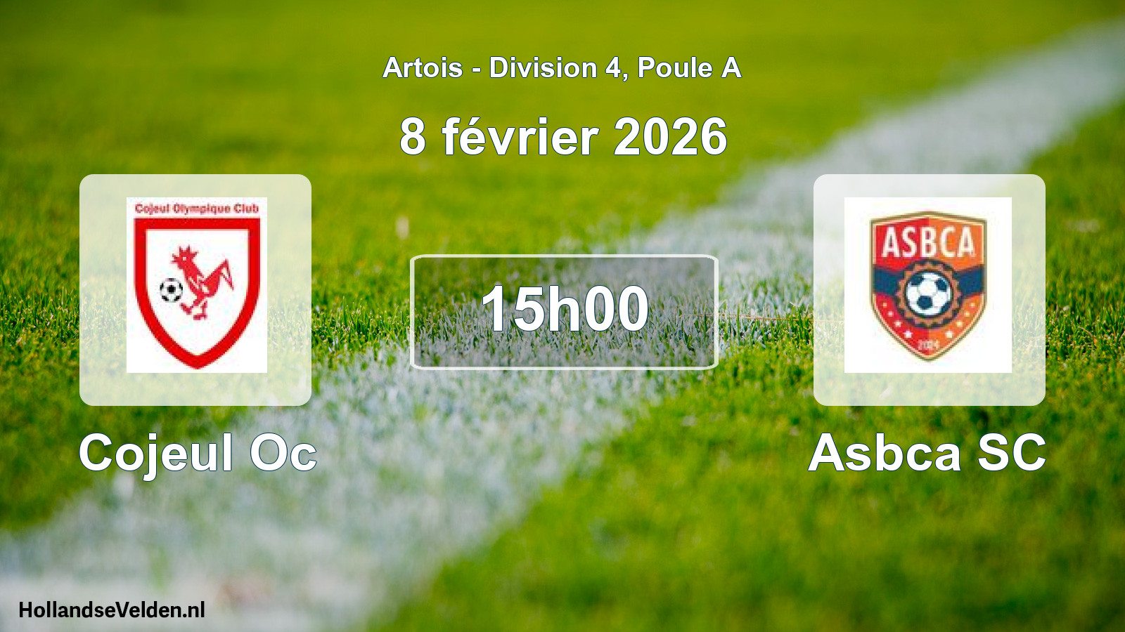 Match programmé: Cojeul Oc - Asbca SC (8 février 2026)