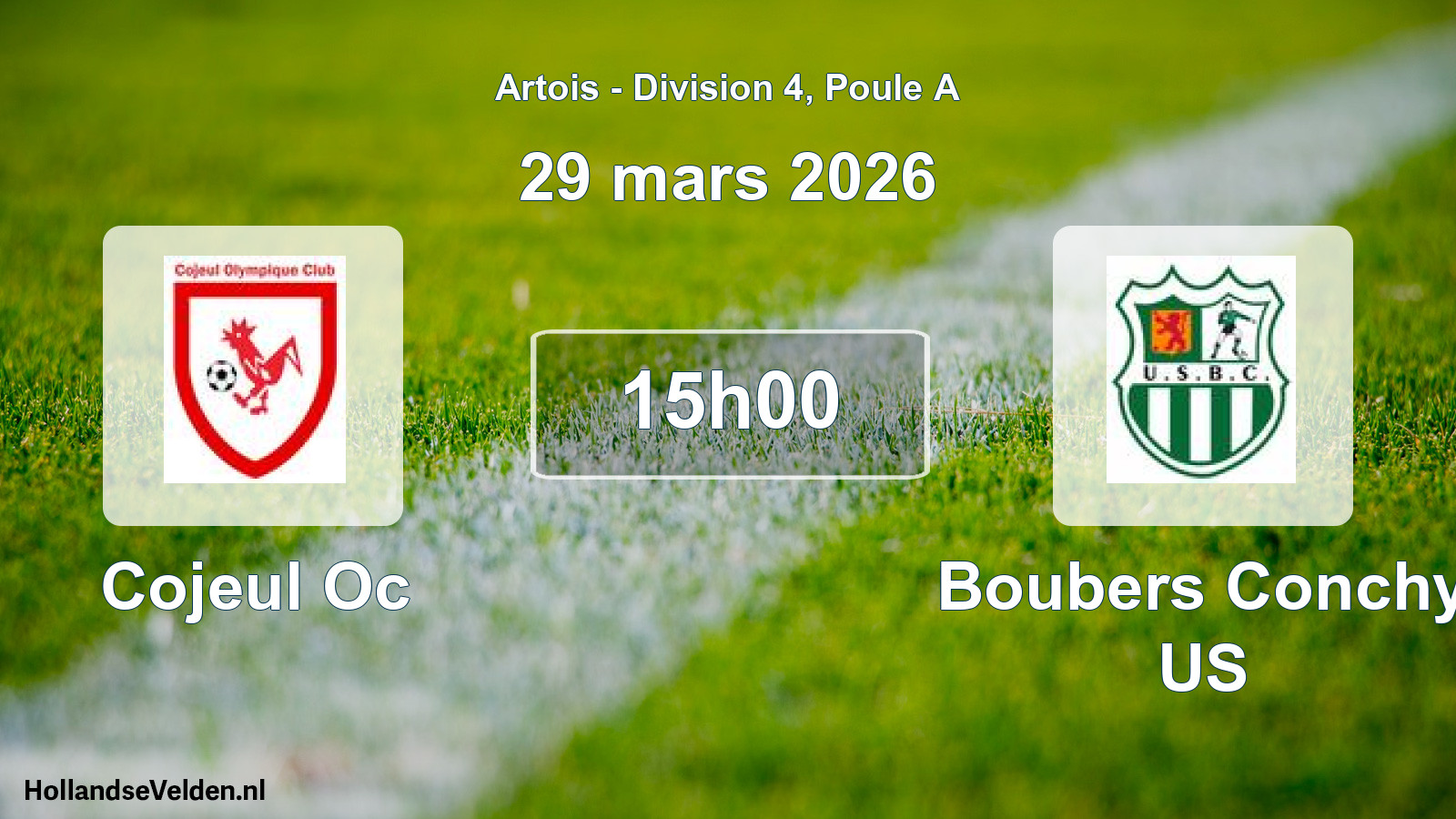 Scheduled Match: Cojeul Oc - Boubers Conchy US (29 March 2026)