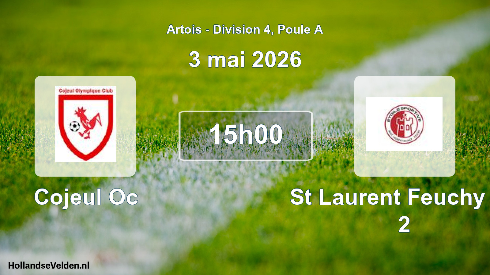 Match programmé: Cojeul Oc - St Laurent Feuchy Es 2 (3 mai 2026)